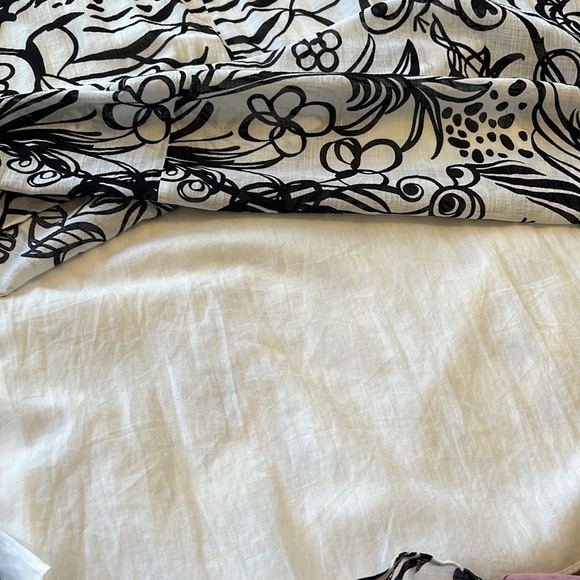 ZARA Black & White Floral Cotton Maxi Dress - Picture 11 of 15